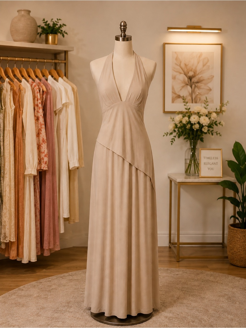 Halter Top Maxi Dress, Size 10